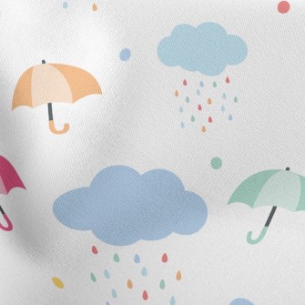 Colorful Flying Umbrellas Stretch Ponte