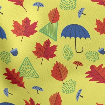 Maple Leaves And Umbrella Stretch Ponte