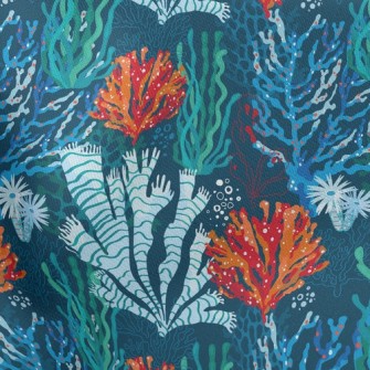 Bright Coral Seaweed Stretch Ponte