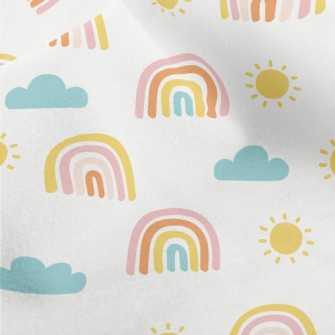 Sun Rainbow Cloud Micro Fleece