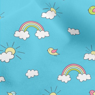 Sun Rainbow Bird Micro Fleece
