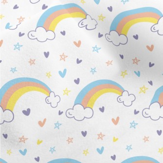 Rainbow Love Basket Sky Star Micro Fleece