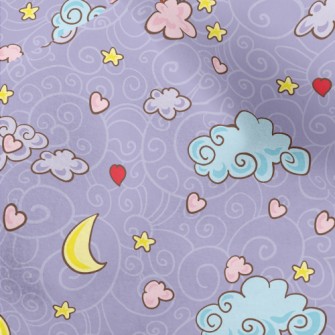 Magic Moon And Rainbow Micro Fleece