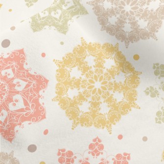 Snowflake Tile Illustration Micro Fleece