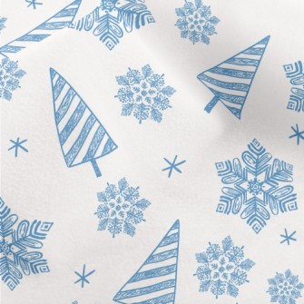 Christmas Tree Snowing Micro Fleece