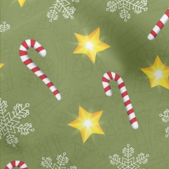 Snowflakes And Candy Canes Micro Fleece