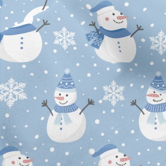 Happy Snowman Micro Fleece