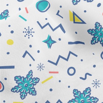 Geometric Snowflakes Micro Fleece