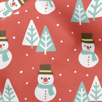 Serious Snowman Christmas Tree Micro Fleece