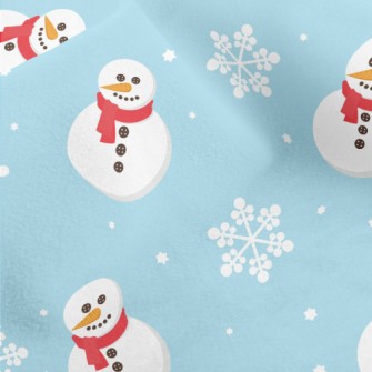 Button Scarf Snowman Micro Fleece