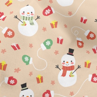 Happy Snowman Gift Micro Fleece