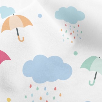 Colorful Flying Umbrellas Micro Fleece