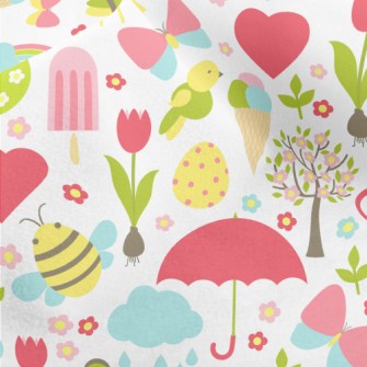 Cute Cartoon Garden Micro Fleece