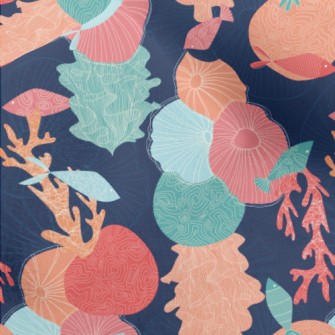 Artistic Texture Coral Micro Fleece