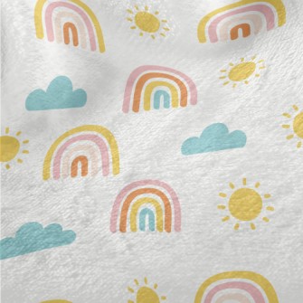 Sun Rainbow Cloud Minky