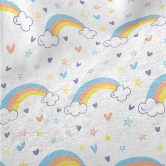 Rainbow Love Basket Sky Star Minky