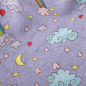 Magic Moon And Rainbow Minky