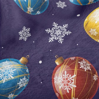 Christmas Glass Ball Minky