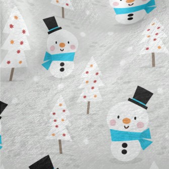 Cute Gentleman Snowman Minky