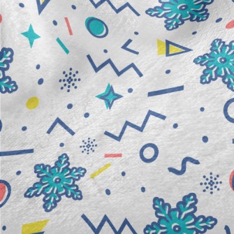 Geometric Snowflakes Minky