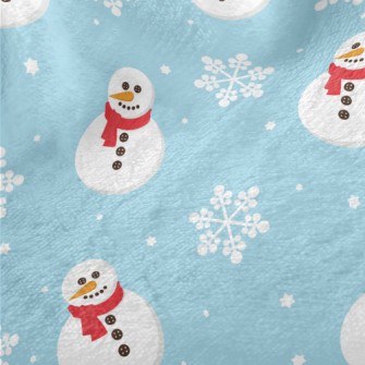 Button Scarf Snowman Minky