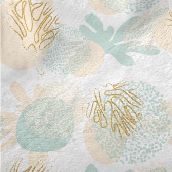 Artistic Tropical Leaves Minky