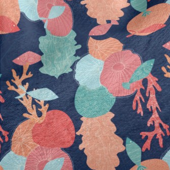 Artistic Texture Coral Minky