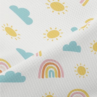 Sun Rainbow Cloud Piqué