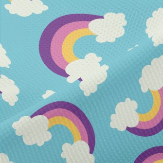 Pink Double Rainbow Piqué