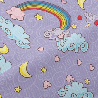 Magic Moon And Rainbow Piqué