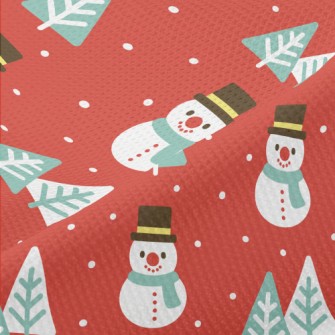 Serious Snowman Christmas Tree Piqué