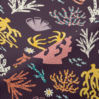 Fish And Coral Sea Piqué