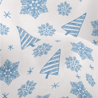Christmas Tree Snowing Lightweight Performance Linen