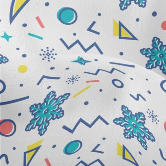 Geometric Snowflakes Lightweight Performance Linen