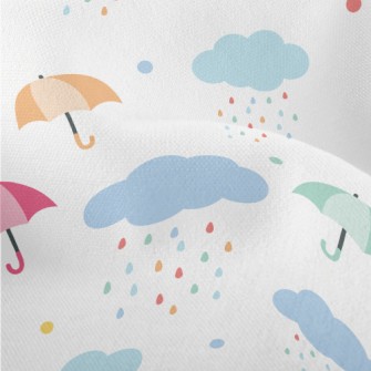Colorful Flying Umbrellas Lightweight Performance Linen