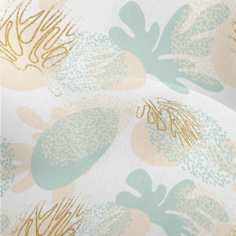 Artistic Tropical Leaves Lightweight Performance Linen