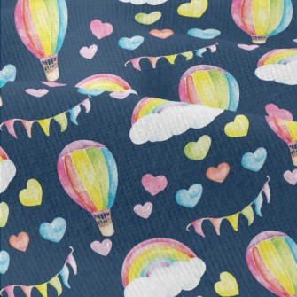 Watercolor Heart And Hot Air B Modern Jersey