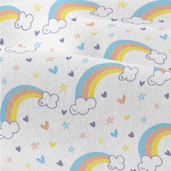 Rainbow Love Basket Sky Star Modern Jersey