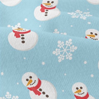 Button Scarf Snowman Modern Jersey