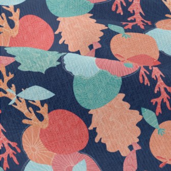 Artistic Texture Coral Modern Jersey