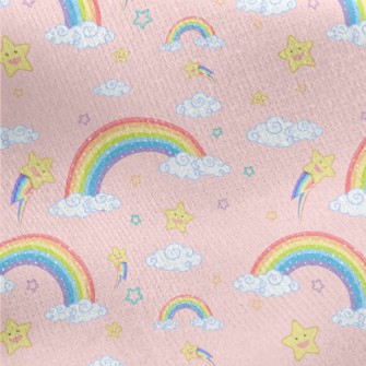 Happy Star Rainbow Adventure Jersey Backed Fleece