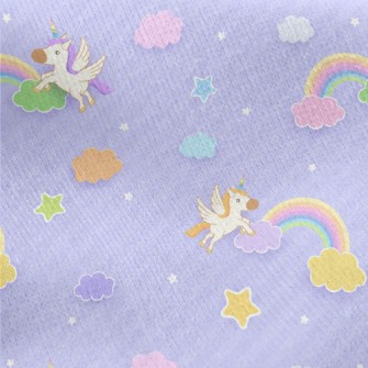 Twill Unicorn Jersey Backed Fleece