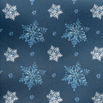 Christmas Snowflake Jersey Backed Fleece