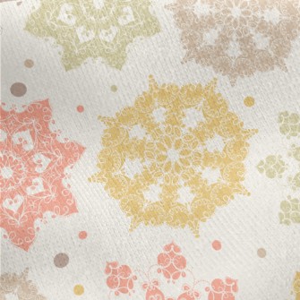 Snowflake Tile Illustration Jersey Backed Fleece