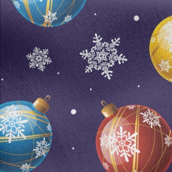 Christmas Glass Ball Jersey Backed Fleece