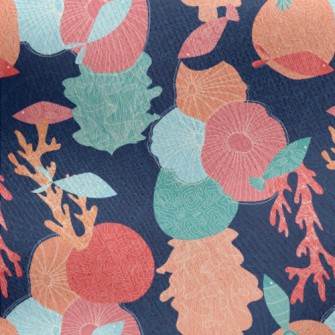 Artistic Texture Coral Jersey Backed Fleece