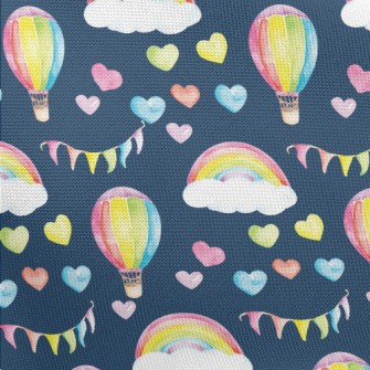 Watercolor Heart And Hot Air B Pongee
