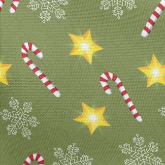 Snowflakes And Candy Canes Pongee
