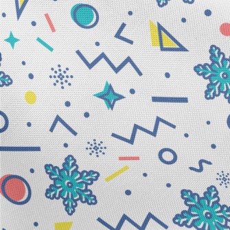 Geometric Snowflakes Pongee