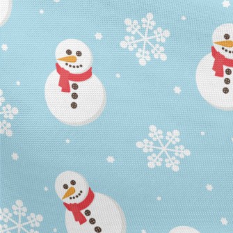 Button Scarf Snowman Pongee